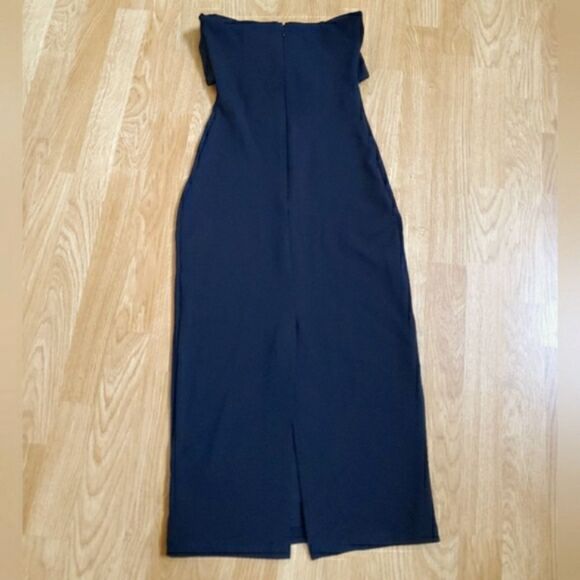 Topshop Twist Bow Sheath Dress - size 2 in Black - Picture 5 of 13